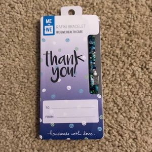 Blue and green wrap bracelet